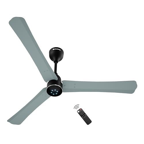 atomberg Renesa Halo Smart Alexa Enabled 1200mm BLDC Ceiling Fan with Remote | BEE 5 star | High Air Delivery | Low noise | LED Speed Indicator | Sleek Design | | 3 Year Warranty |Misty Teal - Image 1