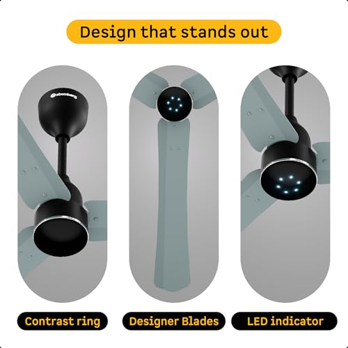 atomberg Renesa Halo Smart Alexa Enabled 1200mm BLDC Ceiling Fan with Remote | BEE 5 star | High Air Delivery | Low noise | LED Speed Indicator | Sleek Design | | 3 Year Warranty |Misty Teal - Image 2