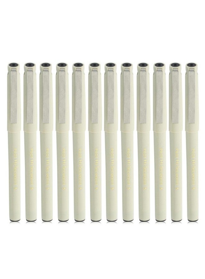 بايلوت قلم حبر جاف بايلوت هاي تيك بوينت O5 برأس رفيع للغاية مقاس 0.5 مم | حبر أسود، عبوة من 12 قلمًا - Image 1