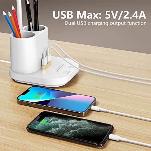 GONDSILY LED Desk Lamp with USB Charging Port Touch Control 3 Color Modes, Stepless Dimming,Eye-Caring LED Table Lamp for Home,Office,Bedroom,Reading,Work,Study,Gooseneck Lamp, 5V, 2.4A - Image 4