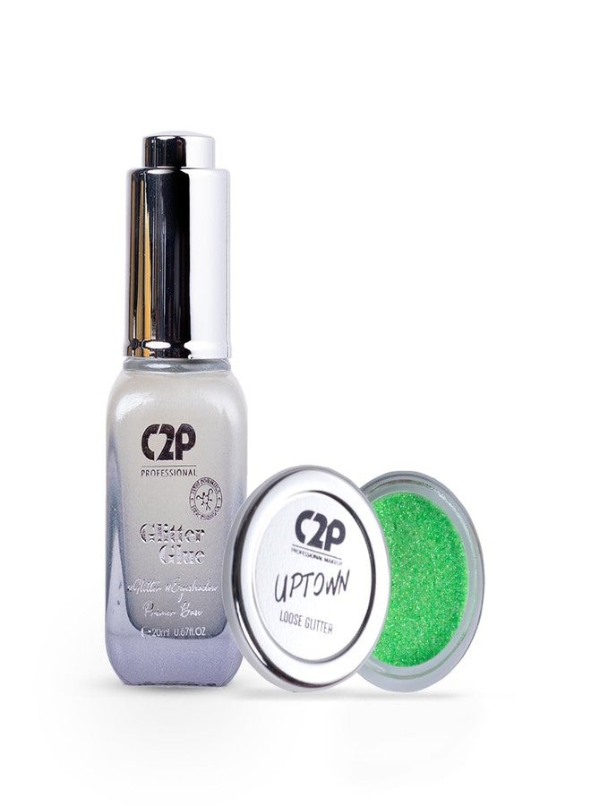 C2P PROFESSIONAL MAKEUP C2P Pro Sparkle Duo Glitter and Glue Kit - Eyeshadow for Eye & Body Makeup | Waterproof, Quick-Drying for Stunning Shimmer Looks (Choice 23) - Image 1