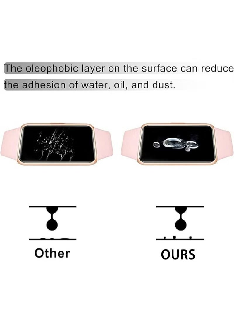 2 Pack Compatible with Honor Band 6 Screen Protector, 3D Curved Full Coverage TPU Anti-scratch Bubble Free Anti-Fingerprint Easy Install Clear HD Screen Protector for Honor Band 6