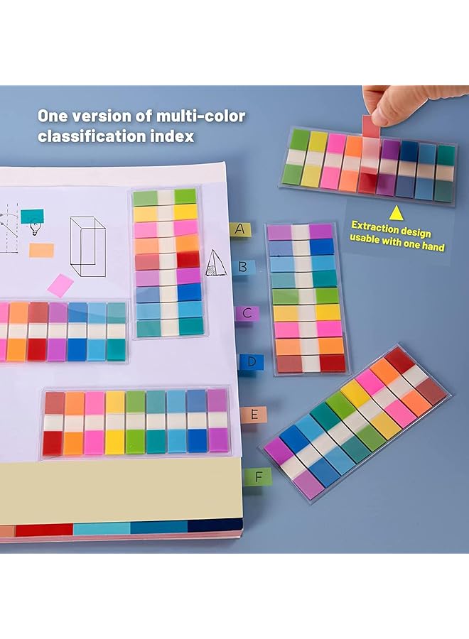 joyzzz Sticky Tabs 900Pcs Transparent Self Stick Notes And Page Markers Student Office Writable And Repositionable Flags Tabs Easy To Stick And Remove Pop Up Index Tabs For Books And Notebooks  - Image 3