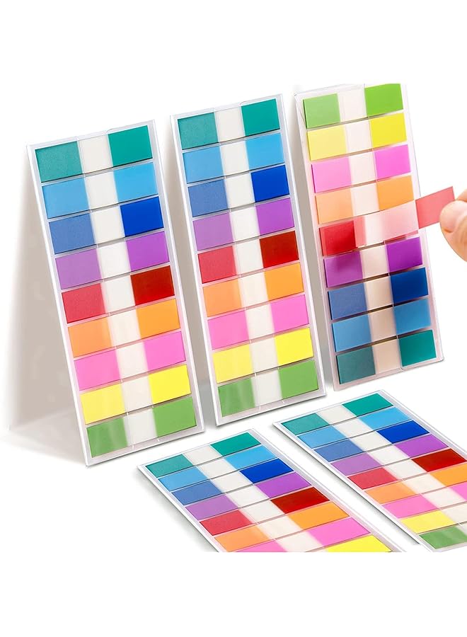 joyzzz Sticky Tabs 900Pcs Transparent Self Stick Notes And Page Markers Student Office Writable And Repositionable Flags Tabs Easy To Stick And Remove Pop Up Index Tabs For Books And Notebooks  - Image 1