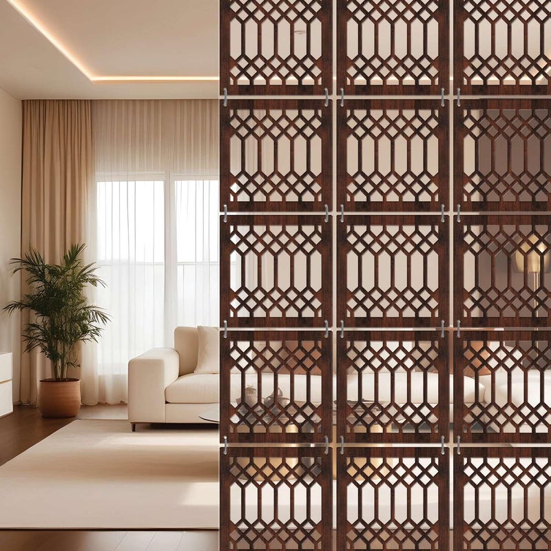 Random فاصل غرفة معلق عشوائي 12 قطعة مع خطافات لوحات تقسيم زخرفية حديثة لغرفة النوم وغرفة المعيشة ومنطقة الطعام وبيت العبادة RSD4125 - Image 1