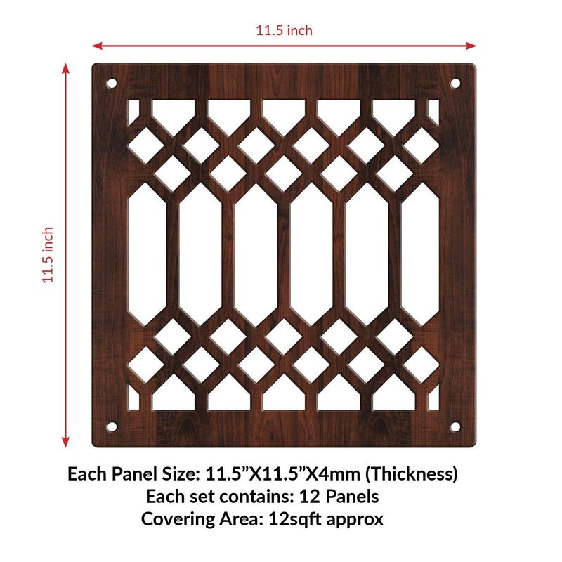 Random فاصل غرفة معلق عشوائي 12 قطعة مع خطافات لوحات تقسيم زخرفية حديثة لغرفة النوم وغرفة المعيشة ومنطقة الطعام وبيت العبادة RSD4125 - Image 3