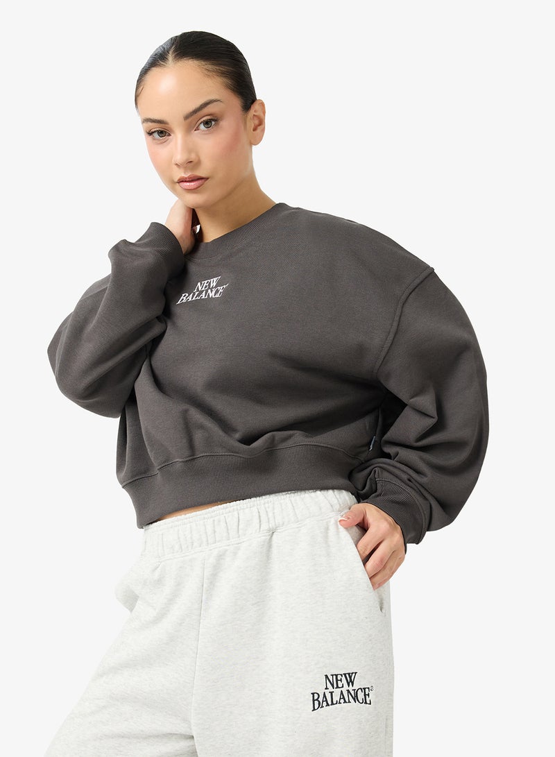 New Balance Linear Heritage French Terry  Sweatshirt - Image 1