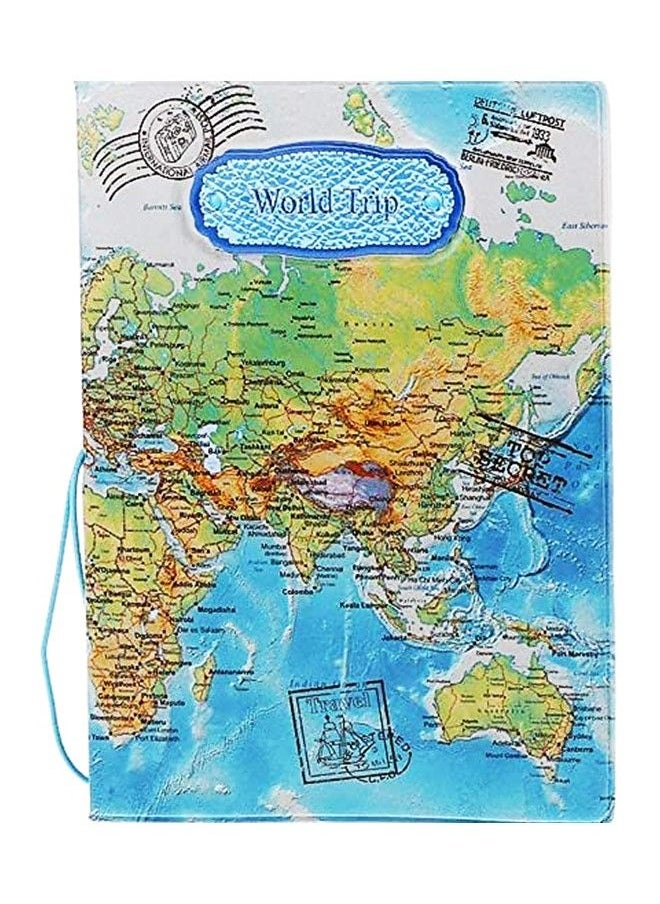 We Happy - 2 Pieces Combo The World Map Premium Waterproof Passport Cover Ticket and Documents Holder - Image 1