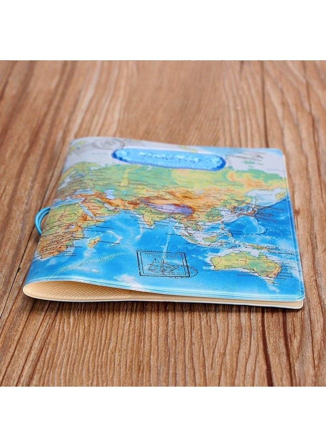 We Happy - 2 Pieces Combo The World Map Premium Waterproof Passport Cover Ticket and Documents Holder - Image 1
