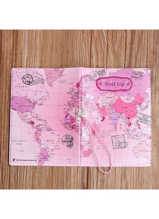 We Happy - 2 Pieces Combo The World Map Premium Waterproof Passport Cover Ticket and Documents Holder - Image 1