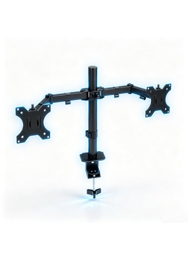 Dual Monitor Mount, Adjustable Gas Spring Monitor Desk Stand For 2 Monitors, Heavy Duty Monitor Arm Up To 32 Inch Screen, Hold Up To Max 22lbs, Max Mounting Holes，Gift - Image 1