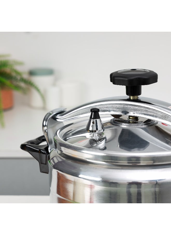 DELCASA - 11 Liter Aluminum Pressure Cooker Equipped With Multi Safety Device And Unique Pressure Indicator Durable Aluminum Alloy Construction With Firm Handles Silver - Image 1