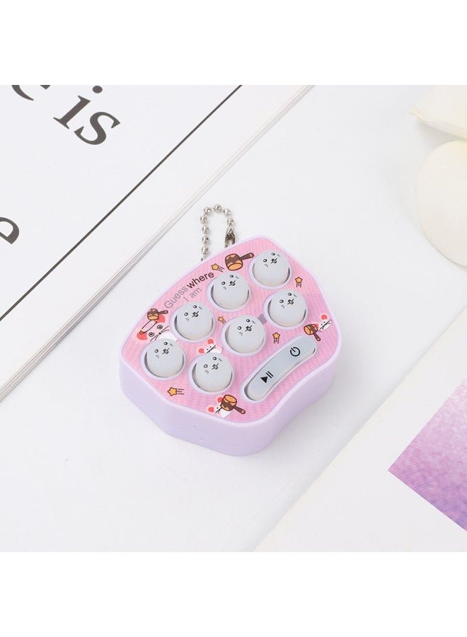 Tetris Game Palm Childhood Mini Version Mute Retro Nostalgic Tetris Boring Decompression-Model:Purple [hamster Game Machine] Level 68