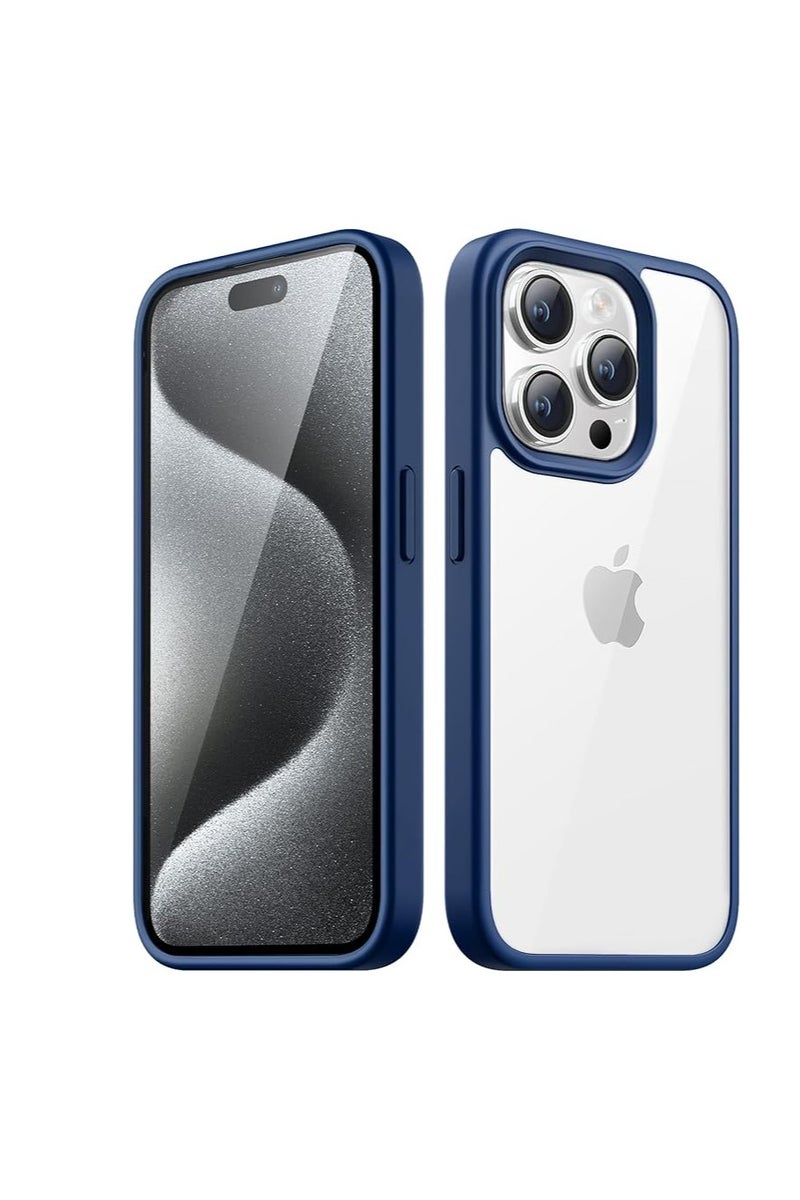 ماجيك ماسك جراب Magic Mask لموبايل iPhone 13 Pro – إطار ماسك جامد | ضهر شفاف ضد الاصفرار مع بامبر ضد الصدمات (كحلي) - Image 1