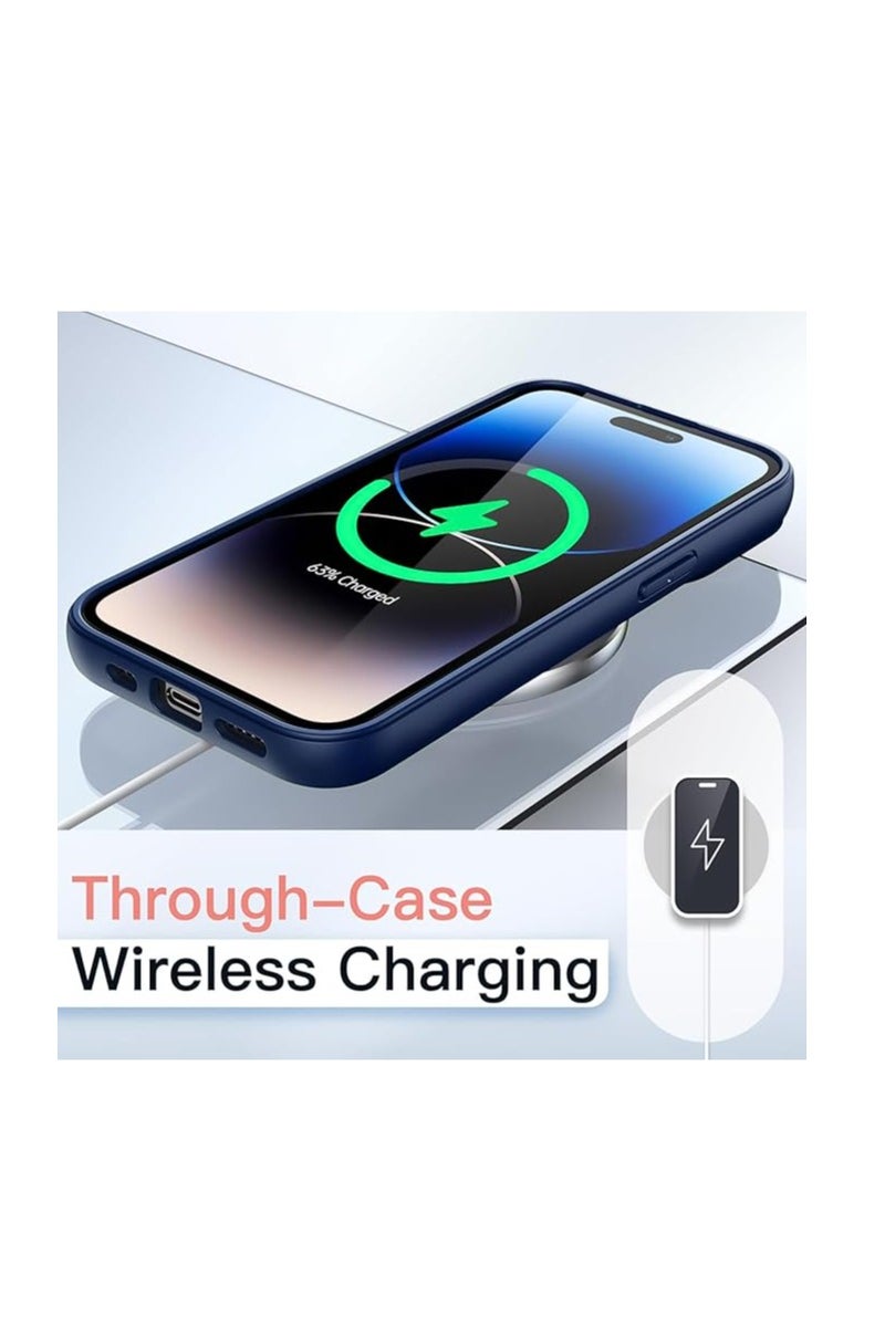 ماجيك ماسك جراب Magic Mask لموبايل iPhone 13 Pro – إطار ماسك جامد | ضهر شفاف ضد الاصفرار مع بامبر ضد الصدمات (كحلي) - Image 3