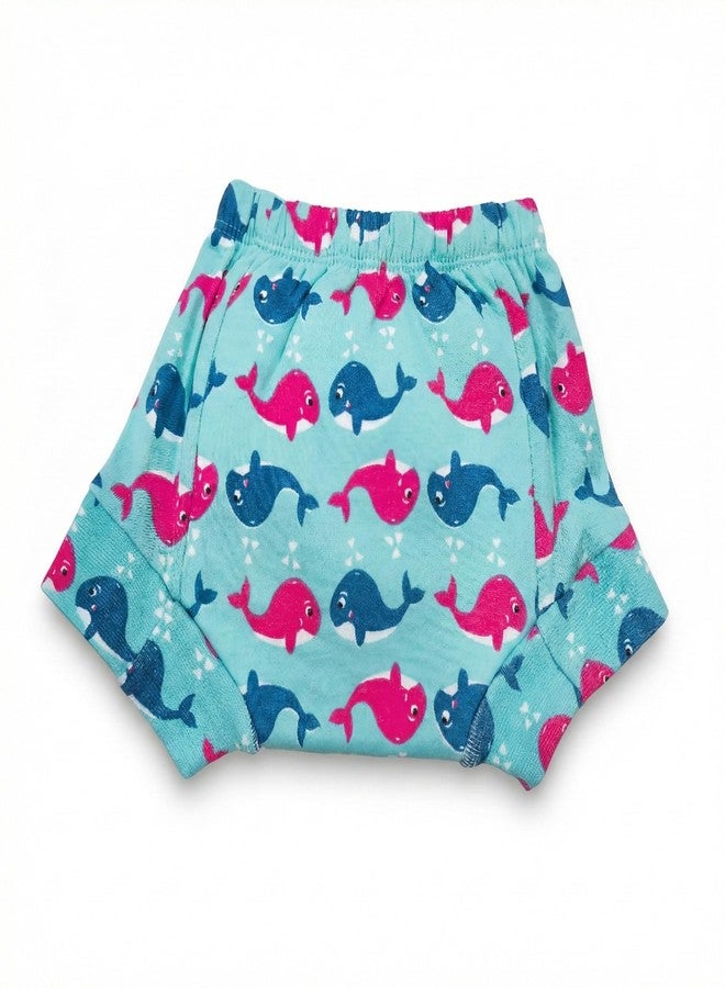 ASJAR Reusable Cloth Diaper for Babies (6 Months-3 Years) | Soft Cotton Washable Nappies | Cute Printed Diaper | Pack Of 1 | Size : S,M,L | Multicolor (L) - Image 1