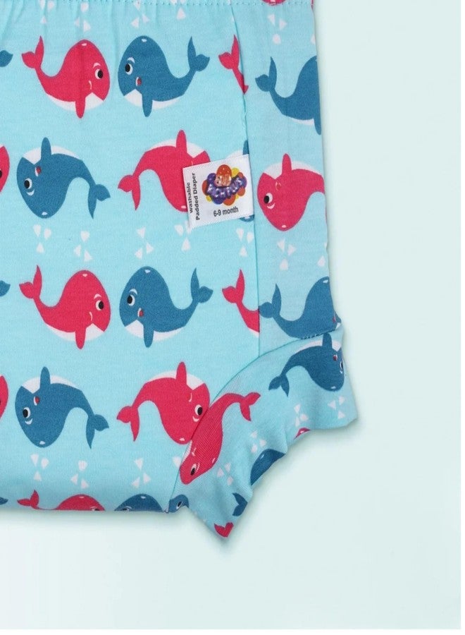 ASJAR Reusable Cloth Diaper for Babies (6 Months-3 Years) | Soft Cotton Washable Nappies | Cute Printed Diaper | Pack Of 1 | Size : S,M,L | Multicolor (L) - Image 5