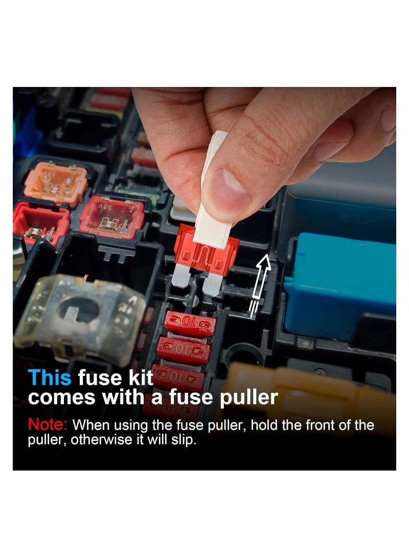 Loquat Car Fuse Assortment Kit, 160 Mini Blade Fuses Automotive + 90 Standard Auto Fuses + 50 Micro Fuse + Fuse Puller - Image 3