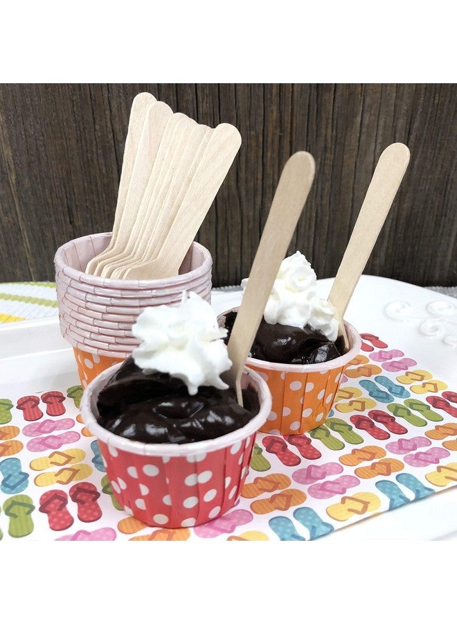 آوتسايد ذا بوكس بيبرز ملاعق خشبية صغيرة بكميات كبيرة - صديقة للبيئة وقابلة للاستخدام مرة واحدة وقابلة للتحلل البيولوجي - 3.75 بوصة - عبوة من 300 قطعة من خارج العلبة - Image 3