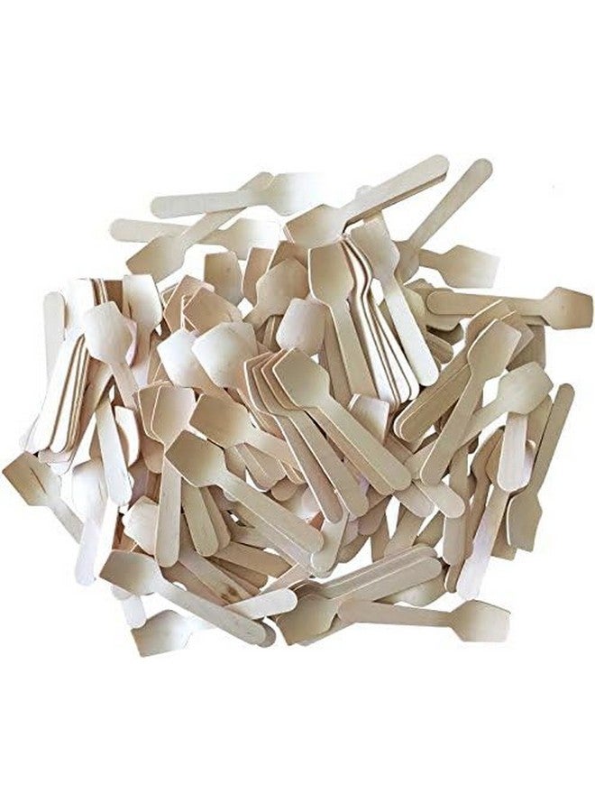 آوتسايد ذا بوكس بيبرز ملاعق خشبية صغيرة بكميات كبيرة - صديقة للبيئة وقابلة للاستخدام مرة واحدة وقابلة للتحلل البيولوجي - 3.75 بوصة - عبوة من 300 قطعة من خارج العلبة - Image 1