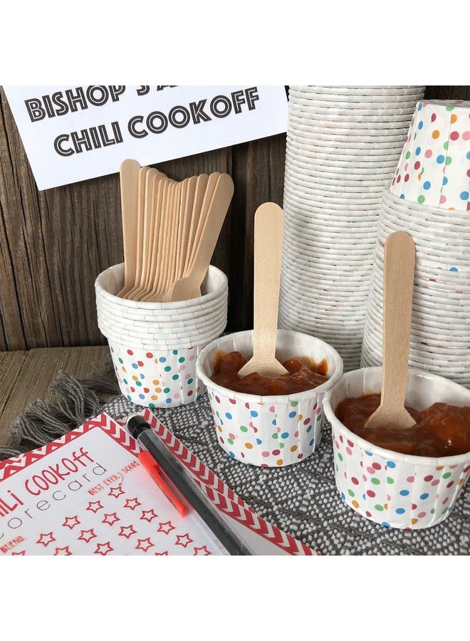 آوتسايد ذا بوكس بيبرز ملاعق خشبية صغيرة بكميات كبيرة - صديقة للبيئة وقابلة للاستخدام مرة واحدة وقابلة للتحلل البيولوجي - 3.75 بوصة - عبوة من 300 قطعة من خارج العلبة - Image 2