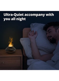 Arabest Essential Oil Diffuser, Aromatherapy Fragrant Diffuser Flame Aroma Infuser for Essential Oils Cool Mist Humidifier 7 Colorful Lights 130ML  - Image 4