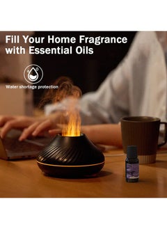 Arabest Essential Oil Diffuser, Aromatherapy Fragrant Diffuser Flame Aroma Infuser for Essential Oils Cool Mist Humidifier 7 Colorful Lights 130ML  - Image 3