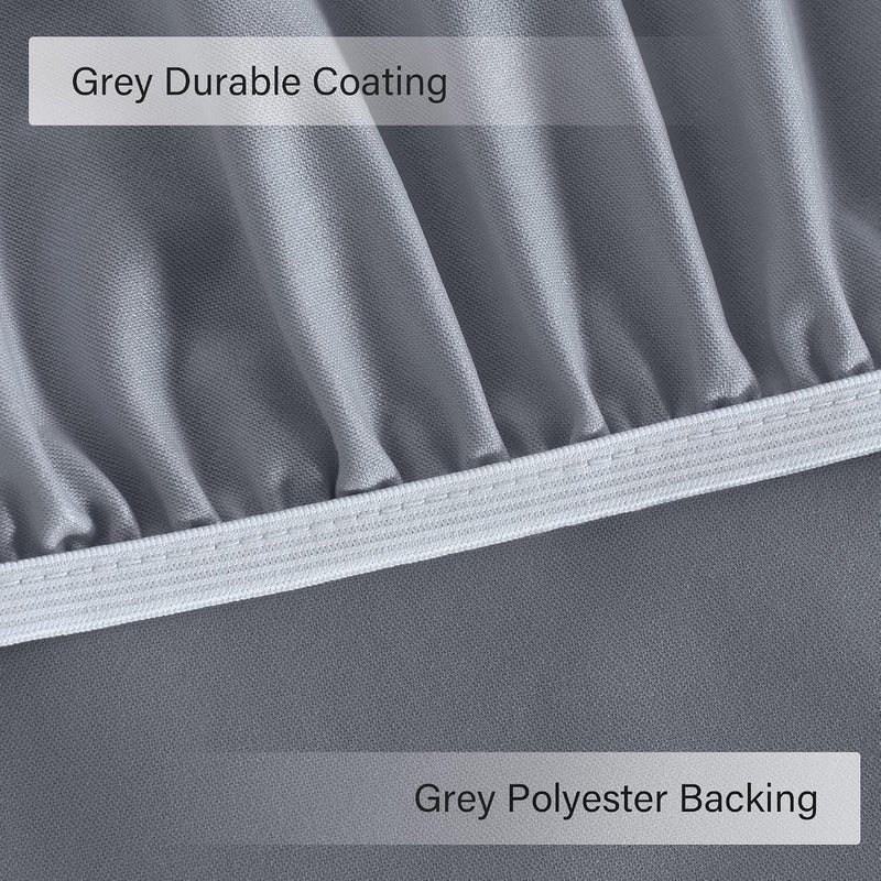 Obstal Fitted Round Table Cloth, Reversible Waterproof Stain Resistant Elastic Stretch Tablecloth, Wipe Clean Table Cover for Outdoor/Indoor Use, Fits Round Tables up to 48" - 56" Diameter, Grey - Image 2