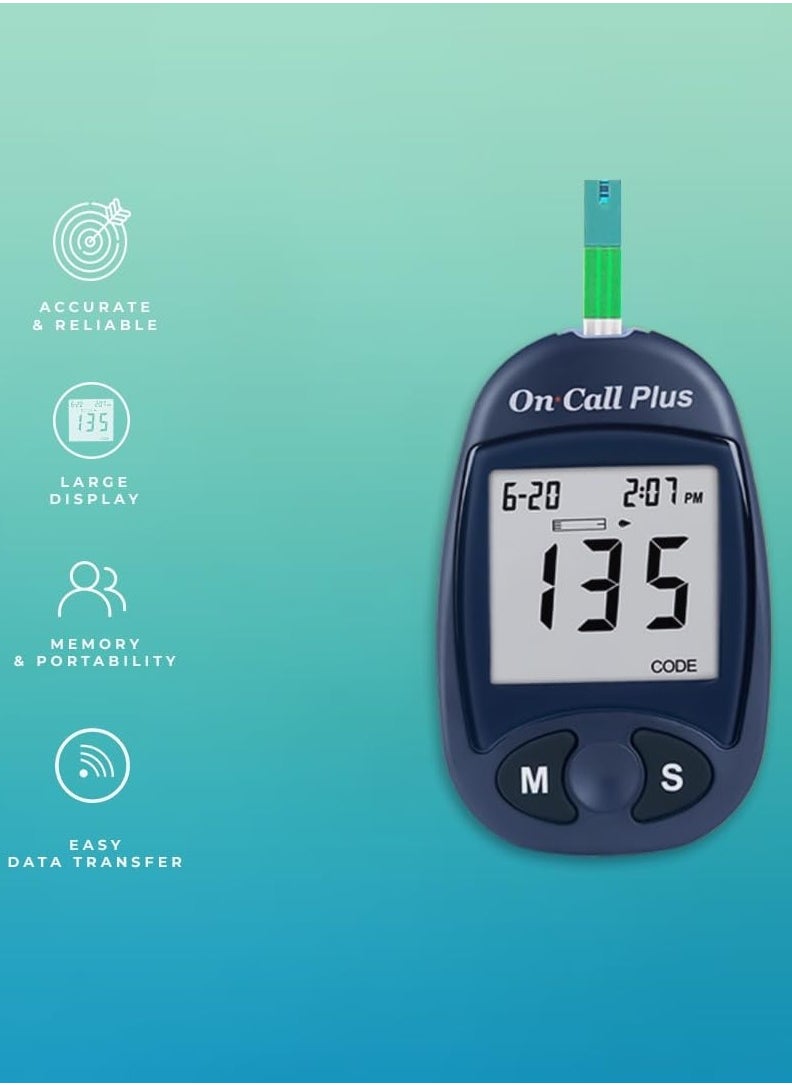 High-Accuracy Blood Glucose Monitoring Device – Clear and Easy-to-Read Digital Display Instant Results in Seconds – Compact Design for Home and Travel Use One-Touch Operation – Ideal for Diabetics and Daily Health Monitoring