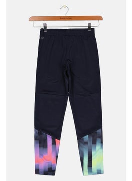 PUMA Kids Girls Sportswear Fit Brand Logo Training Sweatpants, Navy Combo  - Image 2