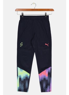 PUMA Kids Girls Sportswear Fit Brand Logo Training Sweatpants, Navy Combo  - Image 1