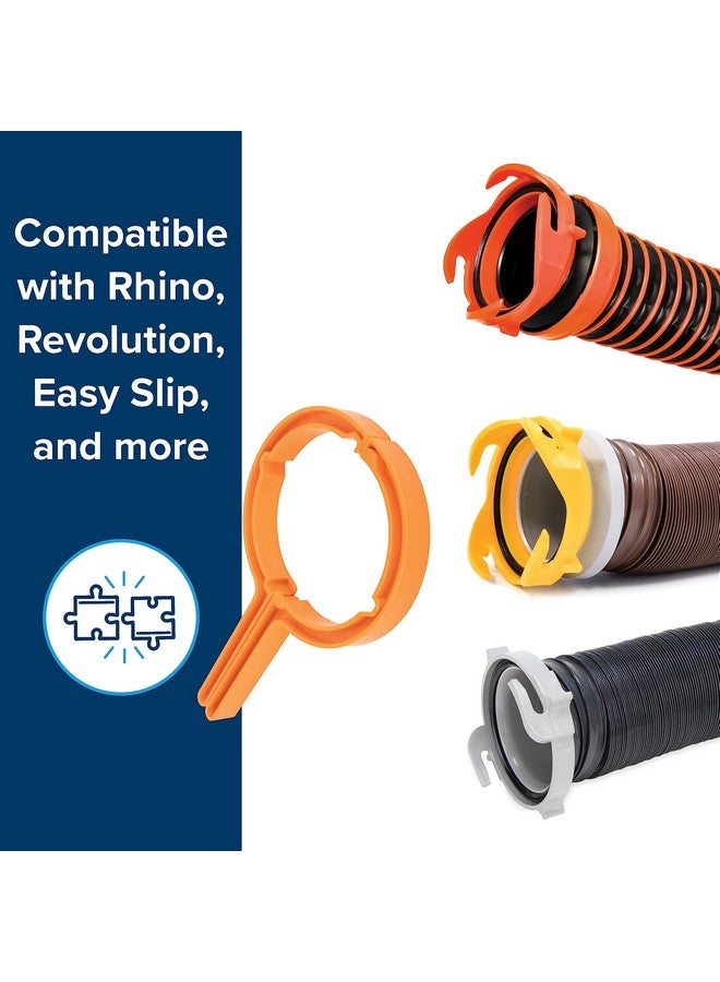 Camco RhinoFLEX RV Sewer Hose Wrenches, 2-Pack, Orange - Image 3