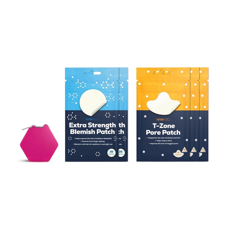 Hanhoo TZone Pore Patch On the Go Blemish Patch and Extra Strength Blemish Patch Bundle 204 Total Patches Shrinks Pimples Absorbs Fluid Invisible Pimple Patches Korean Skincare