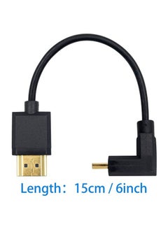 Duttek Micro Hdmi To Standard Hdmi Cable Micro Hdmi To Hdmi Adapter Cable Extreme Thin Up Angled Micro Hdmi Male To Hdmi Male Cable For 1080P 4K Ultrahd 3D Ethernet (6 Inch 15Cm)  - Image 5