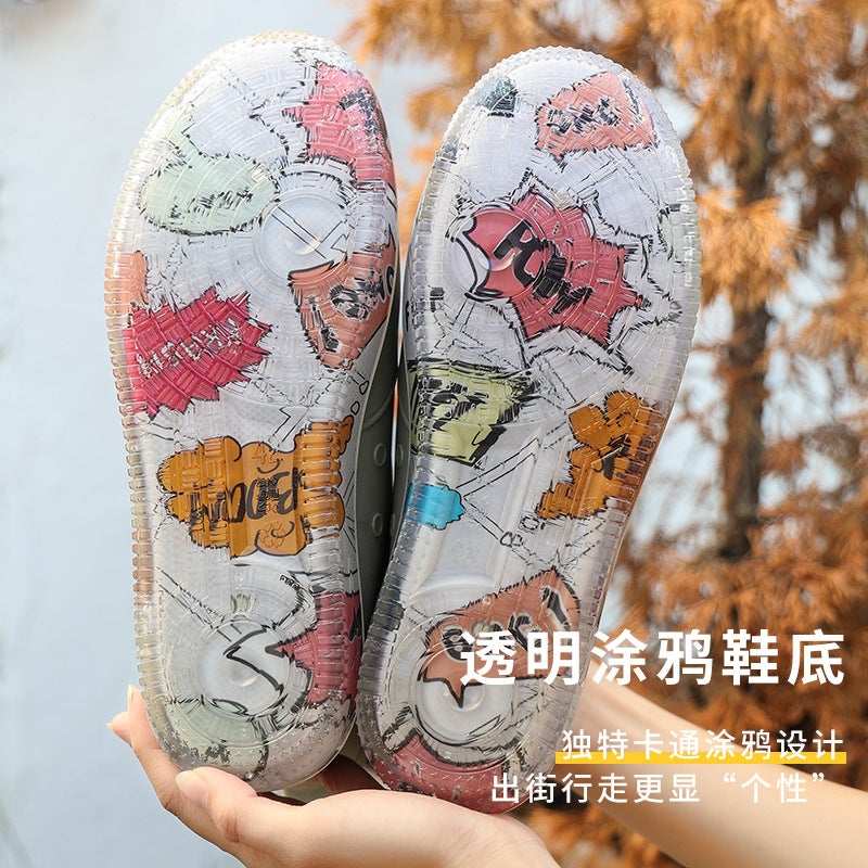 Fashion Rain Boots Casual Student Shoes Trendy Couple Sports Waterproof Shoes Chef Rubber Shoes Work Car Wash Rain Boots Overshoes - Image 4