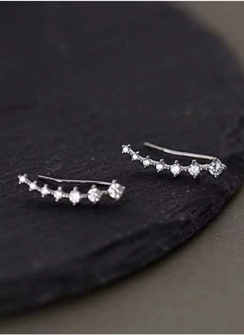 YUCCA A Pair of French Style Hoop Earrings Made of Fashionable Alloy, Elegant and Simple Design  - Image 3