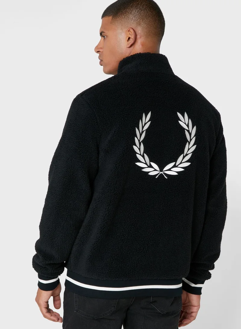 FRED PERRY Borg Zip-Through Fleece Jacket