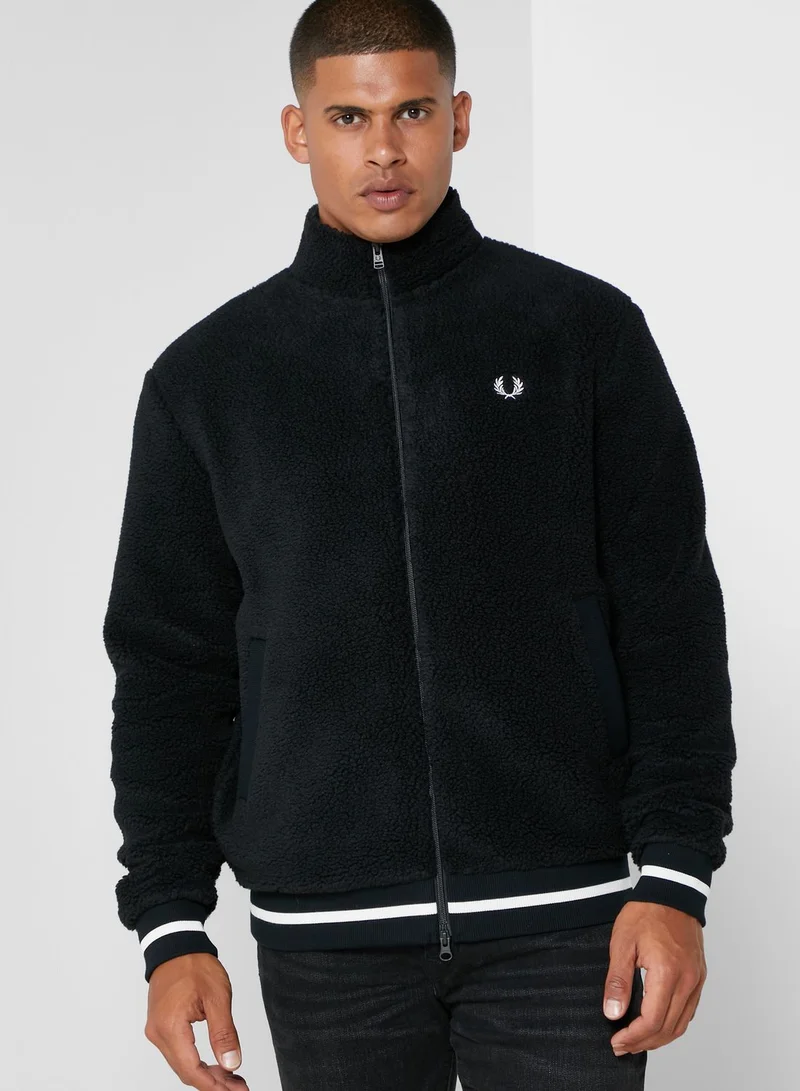 FRED PERRY Borg Zip-Through Fleece Jacket