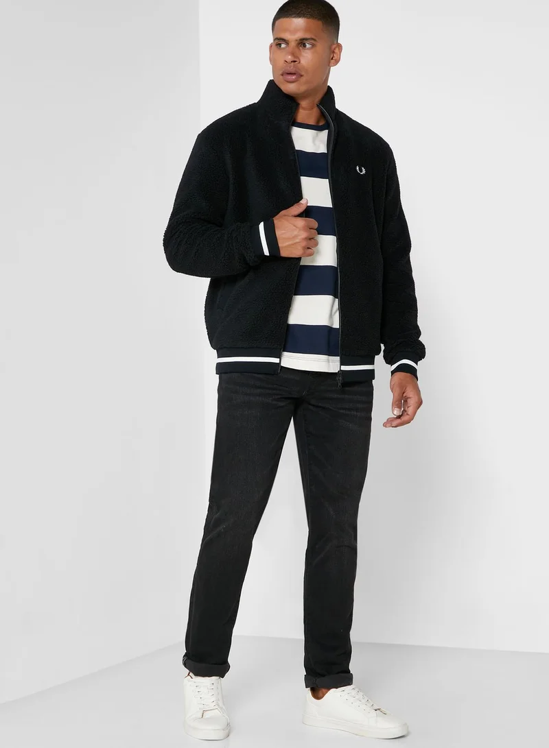 FRED PERRY Borg Zip-Through Fleece Jacket