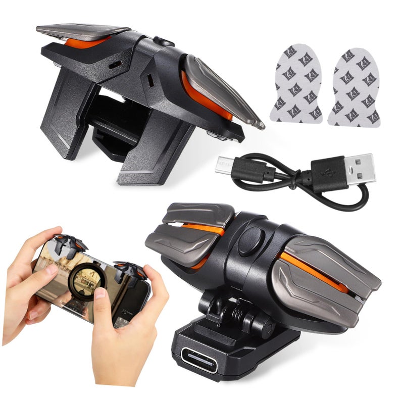 Mobile Phone Gaming Controller Triggers Gloves with Charging Cable - Image 2