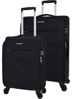 pierre cardin Casual/daily Ultra Light Lightweight Lux Fabric 2-Piece Suitcase Set Medium Size - Cabin Size PC4200 Yes Fabric Si  - Image 1