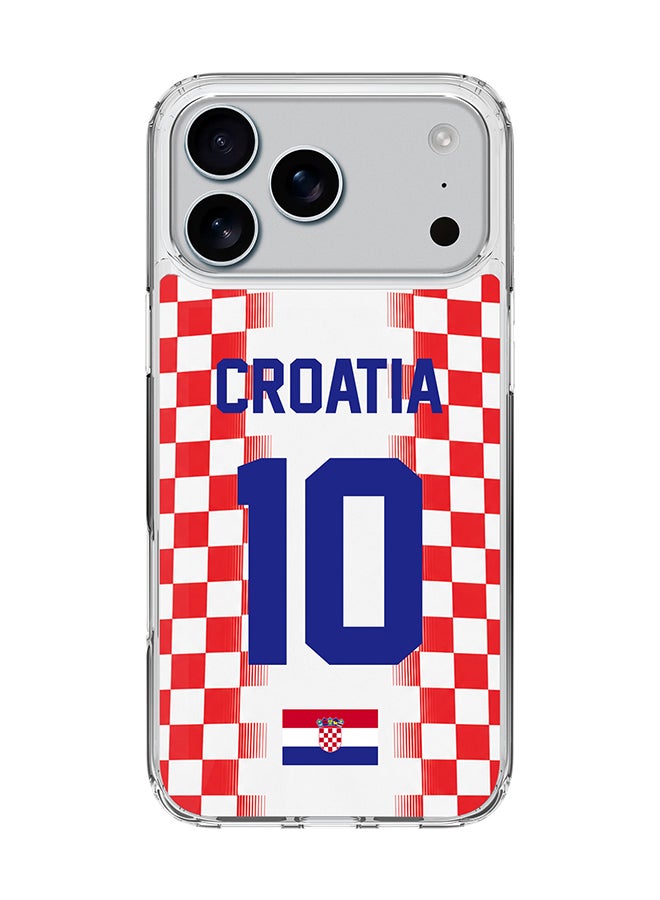 Stylizedd Classic Clear Magnetic Case for Apple iPhone 17 Pro Max , Hybrid Soft Case Flexible Edges Anti Drop TPU PC Gel Thin Transparent Cover [ Designed for Apple iPhone 17 Pro Max ] - Football Team Croatia World Cup 2026 - Image 1