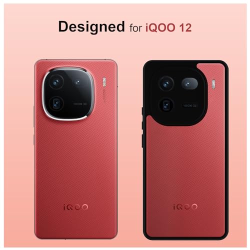 KAPAVER Hybrid Series Back Cover Case Compatible with iQOO 12 5G (PC+TPU) (Black) - Image 2
