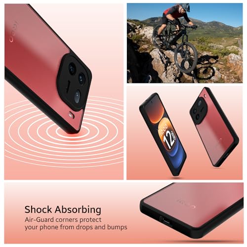KAPAVER Hybrid Series Back Cover Case Compatible with iQOO 12 5G (PC+TPU) (Black) - Image 5