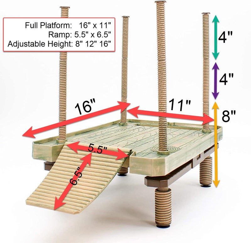 Penn Plax Penn-Plax Reptology Large Turtle Pier and Basking Platform for Aquatic Pets - Image 3