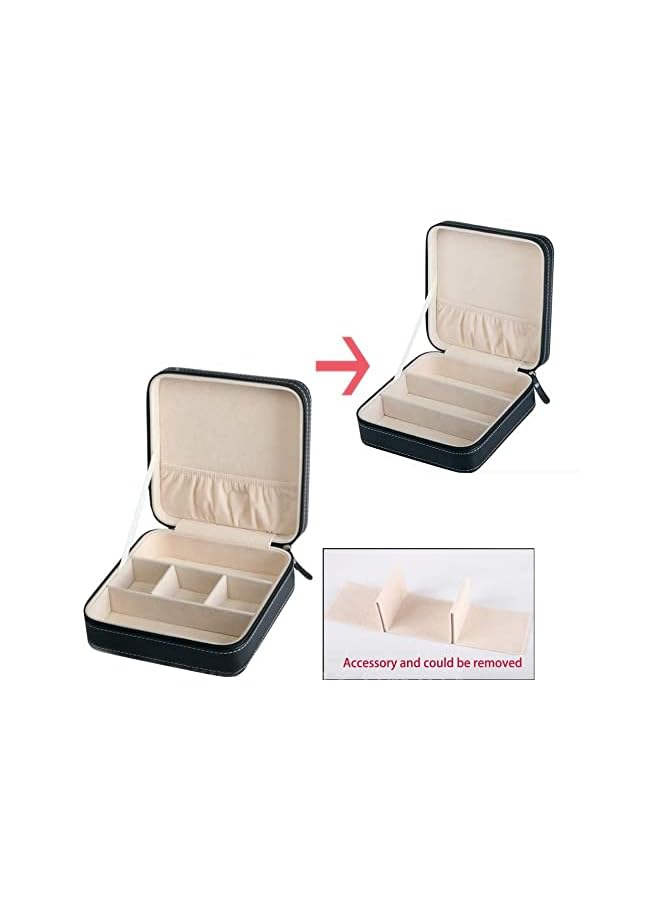 Goodern 3-Slot Leather Travel Sunglass Organizer Collector Jewelry Storage Case Box Eyeglasses Eyewear Display Case Jewelry Watch Organizer Sunglasses Jewelry Collection Case Sunglass Holder Box - Image 3