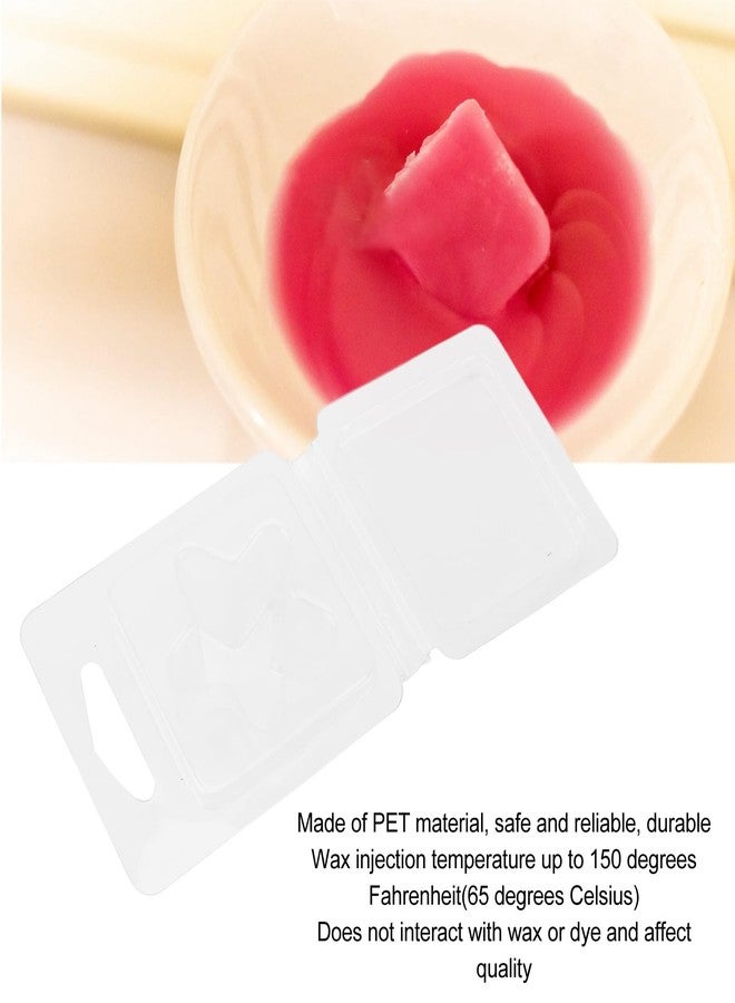 Jiawu 100 Packs Wax Clamshells, Single Cavity Unique Wax Containers, Clear Plastic Cube Tray for Wickless Wax Candles (Five Pointed Star Shaped) - Image 4