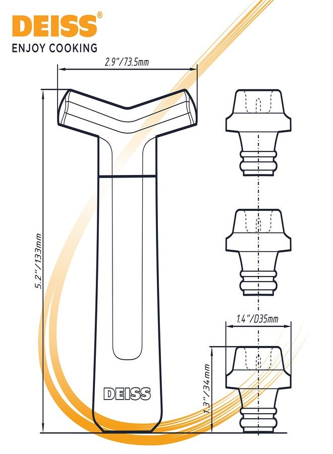Deiss مضخة تفريغ الهواء Deiss PRO لحفظ النبيذ مع 3 سدادات لزجاجات النبيذ - سدادات سيليكون لزجاجات النبيذ المزودة بعلامات التاريخ - سدادة للحفاظ على نضارة النبيذ - تمنع أكسدة النبيذ - Image 2