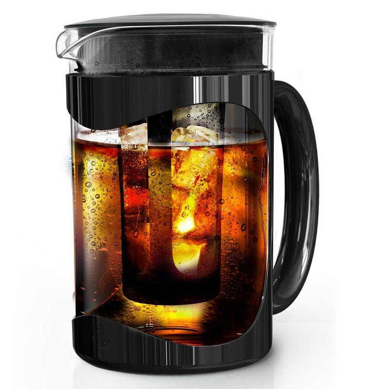 Primula Burke Deluxe Cold Brew Iced Coffee Maker, Comfort Grip Handle, Durable Glass Carafe, Removable Mesh Filter, Perfect 6 Cup Size, Dishwasher Safe, 1.6 qt, Black - Image 2