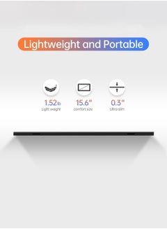HILUKE 15.6'' FHD Portable Monitor – 1080P IPS Display with USB-C & HDMI, Plug & Play Travel Screen w/ Smart Cover, External Second Display for Laptop, PC, Mac, Phone, Xbox, PS4/5, Switch  - Image 3